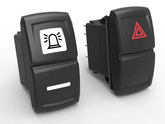 V-Series Contura XIV Sealed, Snap-In Rocker Switches