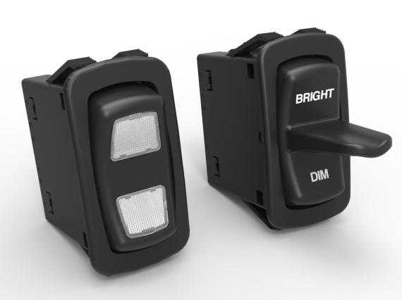 L-Series Sealed Rocker Switches with Rocker and Paddle Actuators